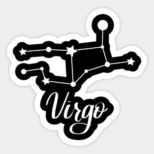 Virgo Zodiac Constellation in White Sticker